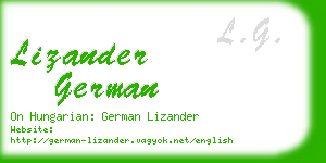 lizander german business card